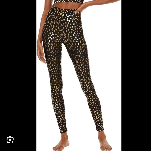 Beach Riot Pants - Beach Riot Piper Legging Gold and Black S
